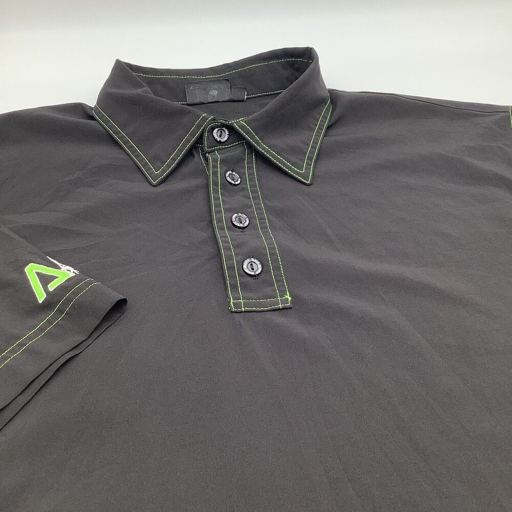 Black Clover Live Lucky Mens Short Sleeve Golf Polo Black Size‎ Large